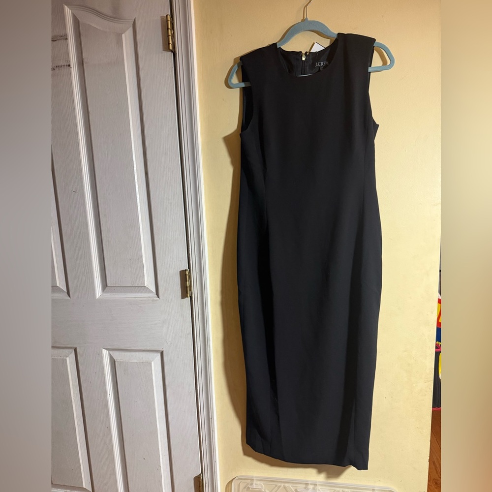 J Crew Sleeveless sheath dress in drapey crepe